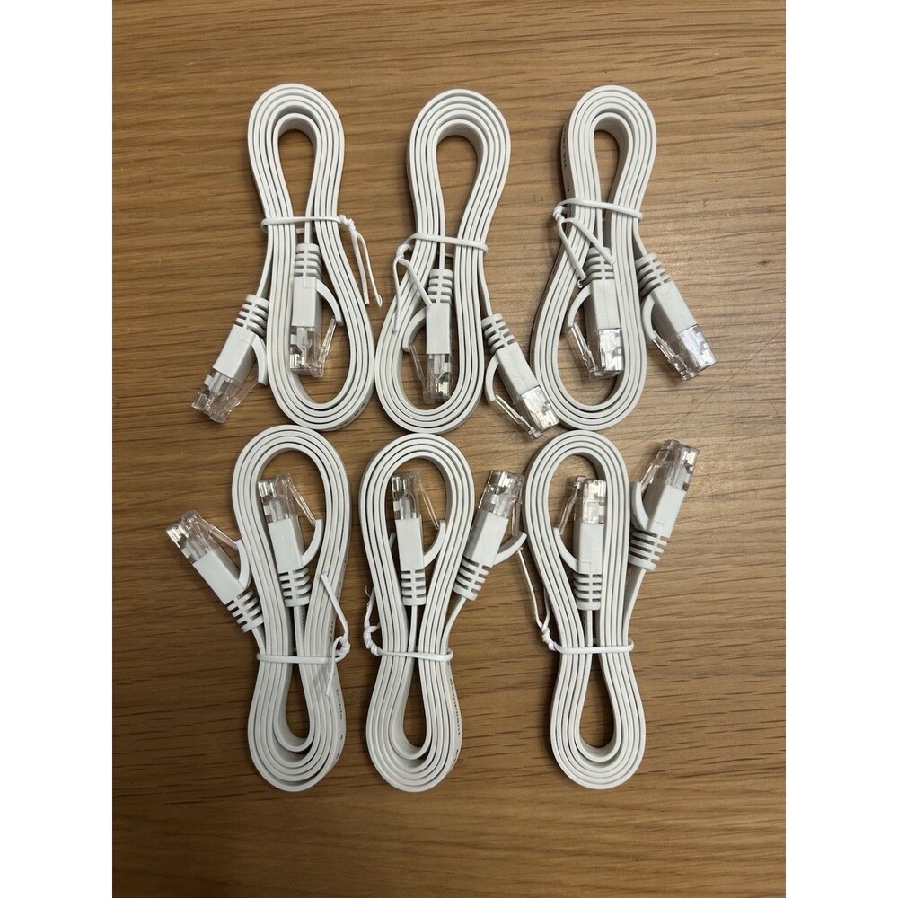 10Gbps 6-Pack Cat 6 Ethernet - 3 ft, White